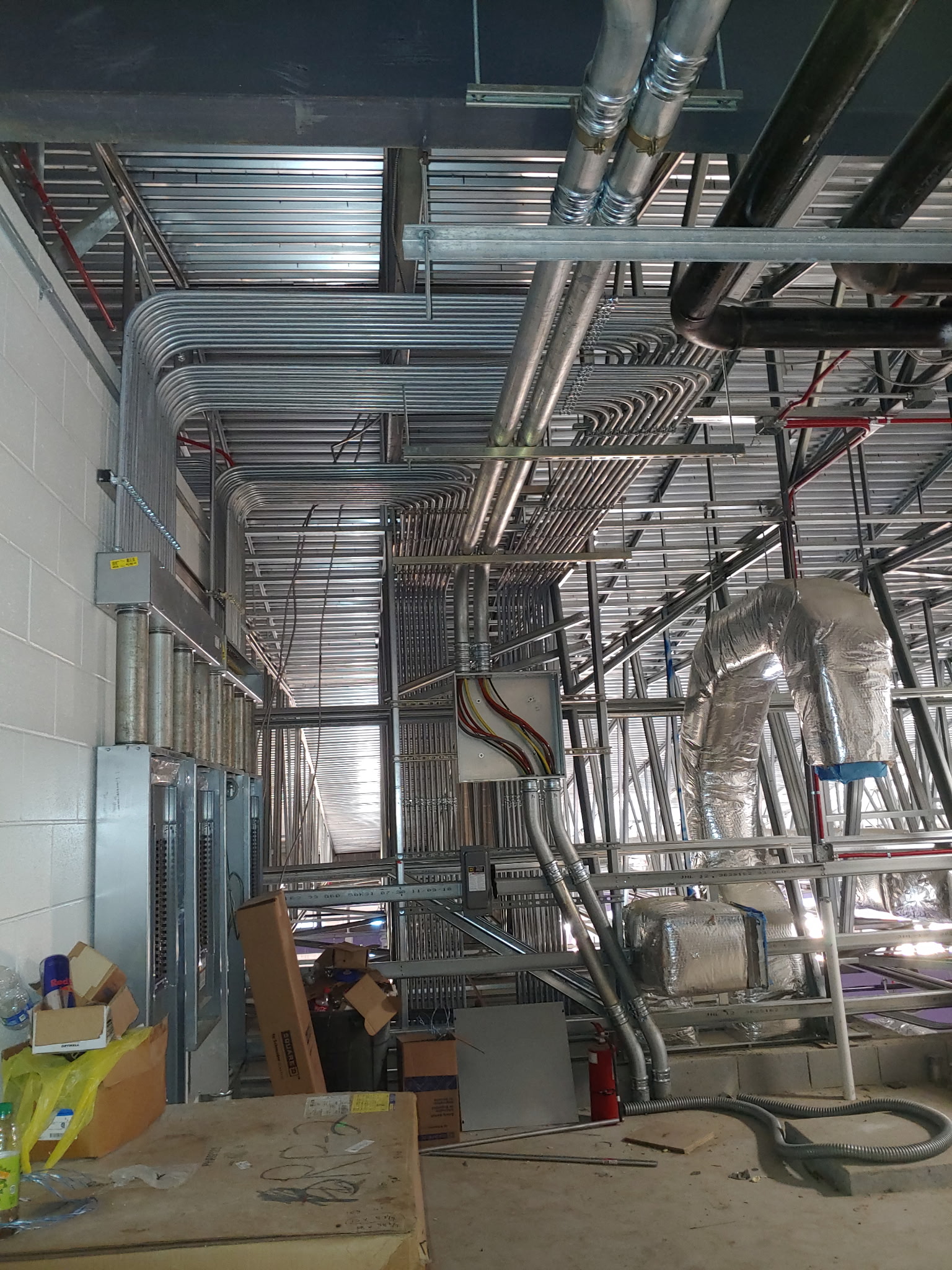 Organized commercial conduit installation