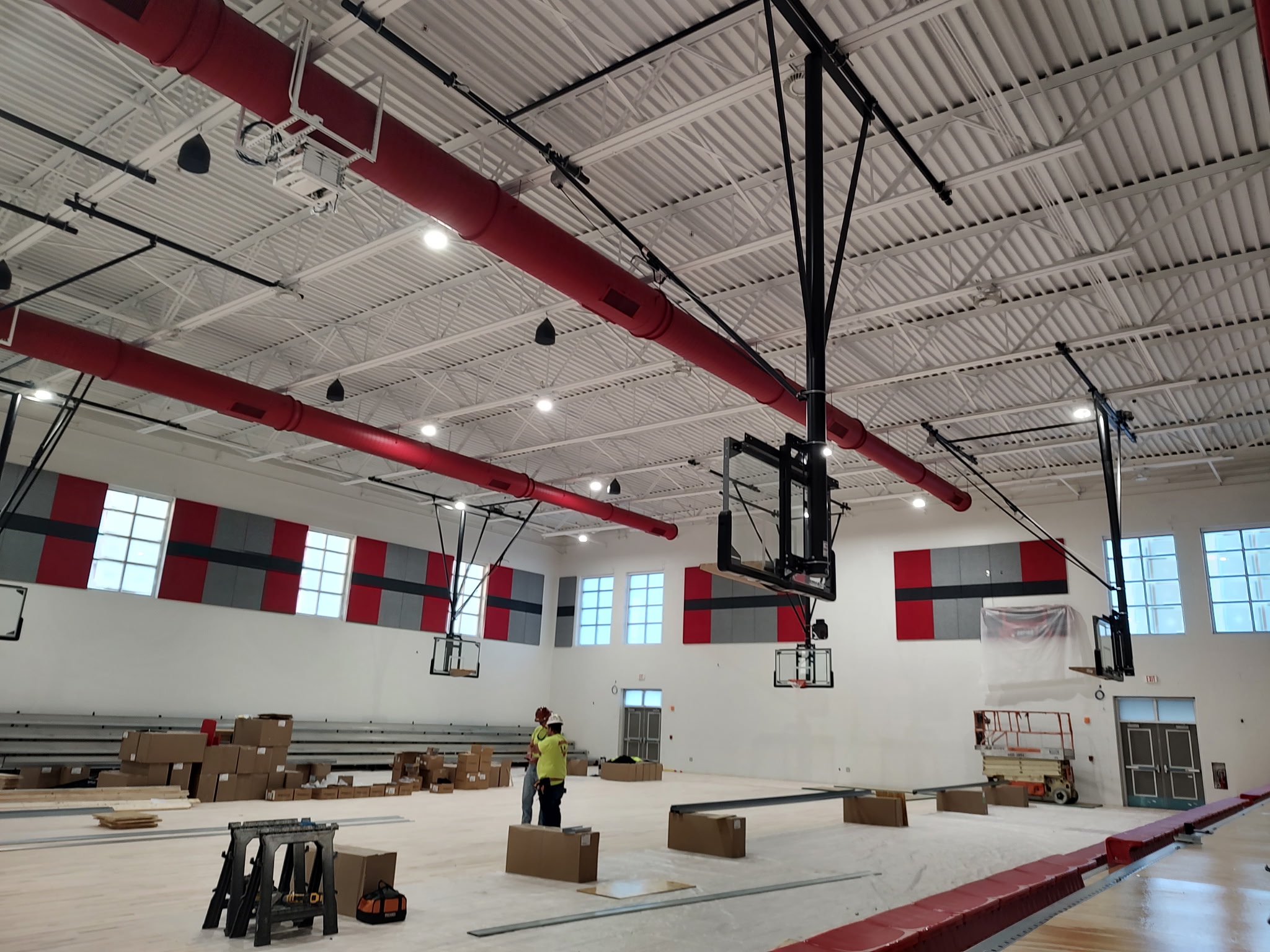 Completed commercial interior lighting and electrical work